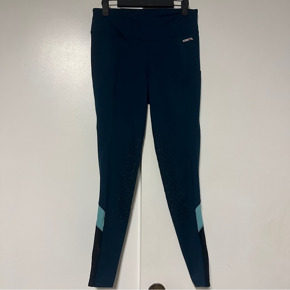 Kerrits Freestyle Knee Grip Pocket Tight in Blue Leggings Size Small